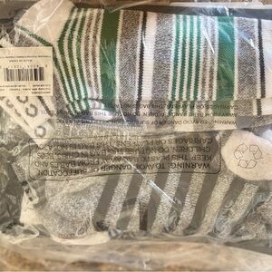 Compression ankle Striped Green and Gray Athletic Socks
